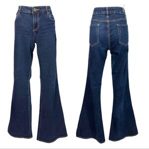 Kut From The Kloth Vintage Flare Leg Jeans Mid Rise Dark Wash Women's Size 8